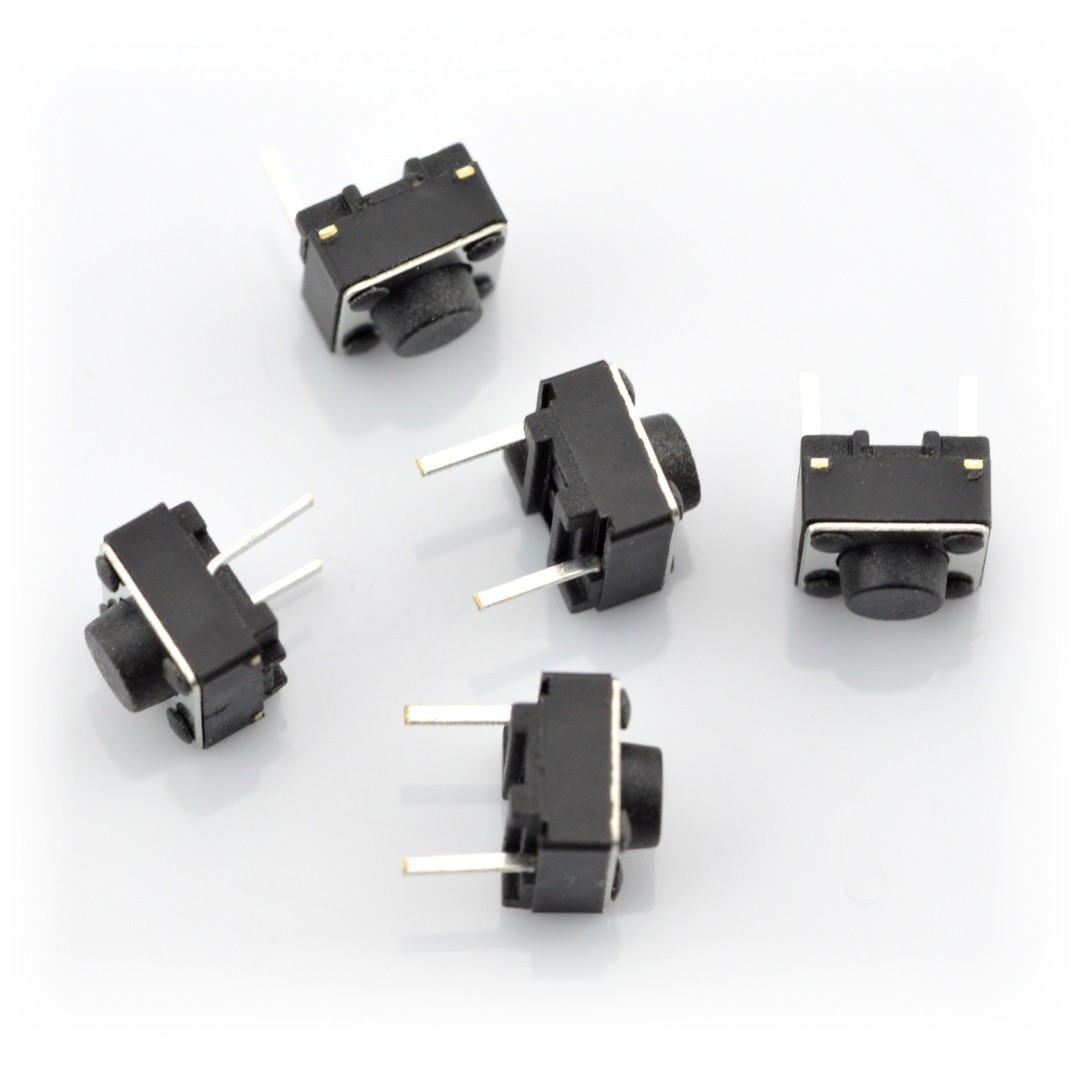 Tact Switch 6x6mm / 5mm THT - 2pin - 5szt.
